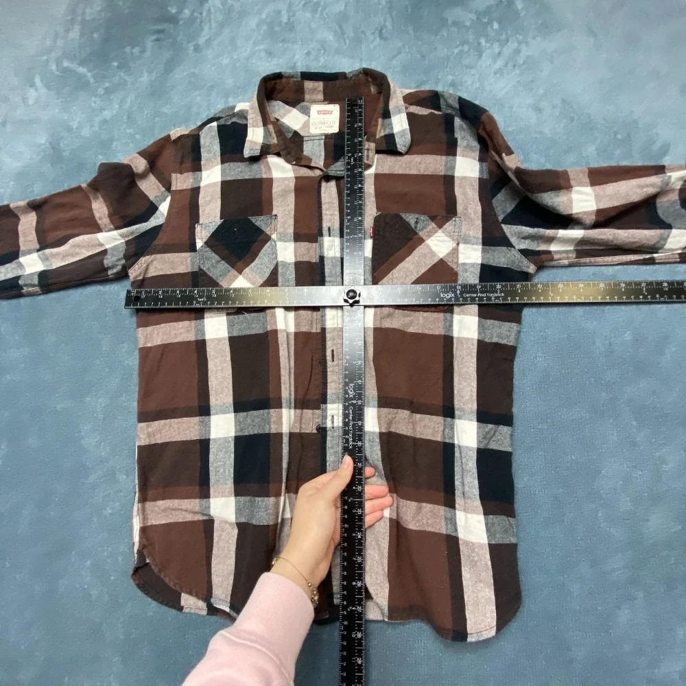 Levi's Shirt Mens Large Multicolor Check Cotton Button Up Flannel Long Sleeve